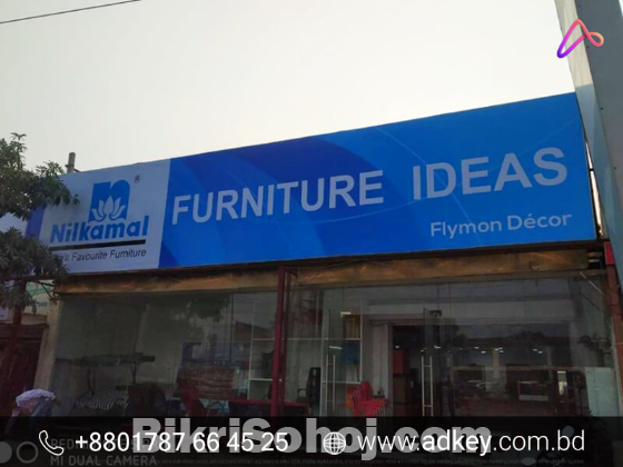 LED Aluminium Profile Outdoor Lightbox Sign Design in BD